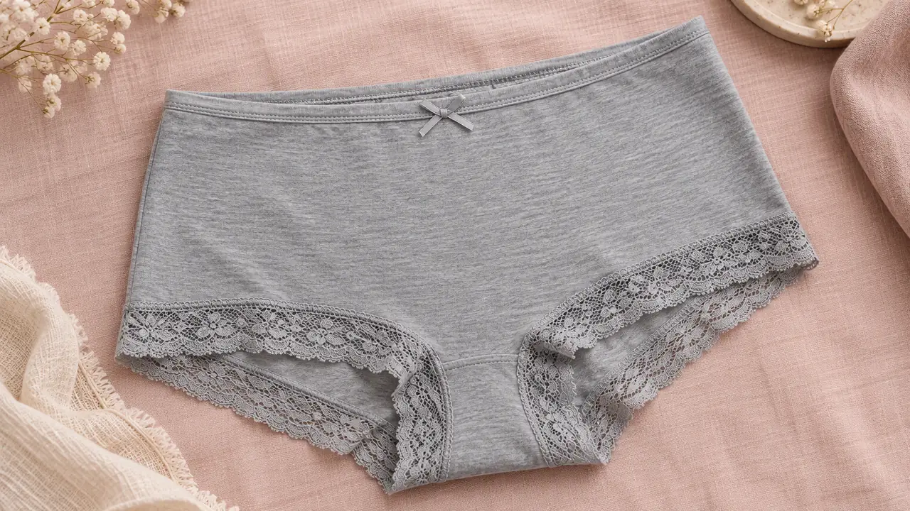 Boyshorts panty in modal jersey laid flat showing the boy-leg cut and full seat coverage